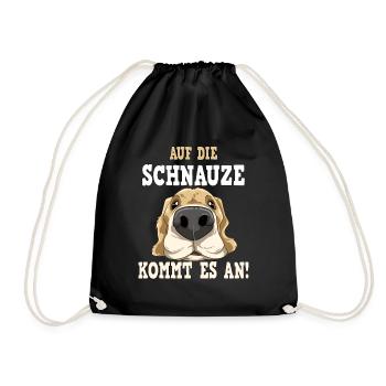 AUF DIE SCHNAUZE KOMMT ES AN - Turnbeutel - Schwarz - Vorne
