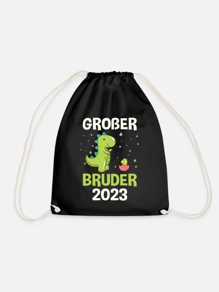 2023 Großer Bruder Dino - Turnbeutel - Schwarz
