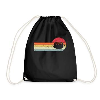 Football Retro Vintage - Turnbeutel - Schwarz - Vorne