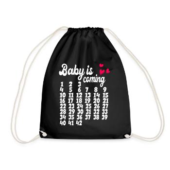 Baby is coming Entwicklung - Turnbeutel - Schwarz - Vorne