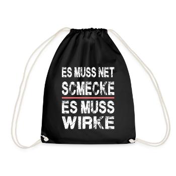 ES MUSS NET SCHMECKE ES MUSS WIRKE für Apotheker - Turnbeutel - Schwarz - Vorne