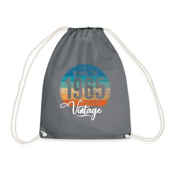Millésime Fabriqué en 1965 Année de naissance 1965 Anniversaire - Sac de sport léger - gris - Devant