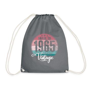 Millésime Fabriqué en 1965 Année de naissance 1965 Anniversaire - Sac de sport léger - gris - Devant