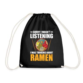 Ramen Liebhaber Japanisches Essen Ramennudeln - Turnbeutel - Schwarz - Vorne