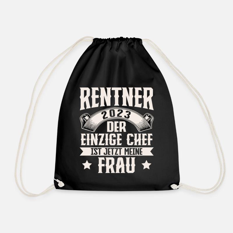 Rentner 2023 Ruhestand - Turnbeutel - Schwarz