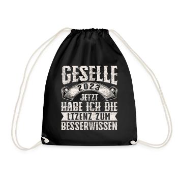 Geselle 2023 Gesellenprüfung - Turnbeutel - Schwarz - Vorne