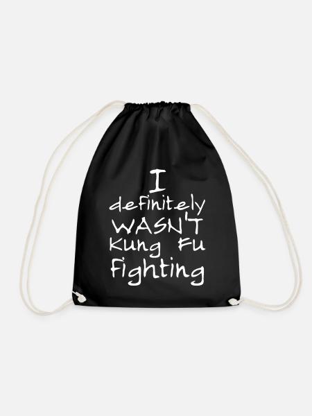 I definitely WASN'T Kung Fu Fighting - Drawstring Bag - black