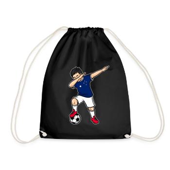 Dabbing Football Player Boy Australia Football - Drawstring Bag - black - Front