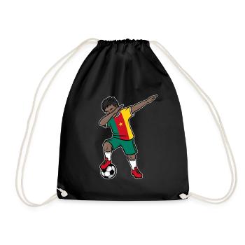 Dabbing Footballeur Jeune Camerounais Football - Sac de sport léger - noir - Devant