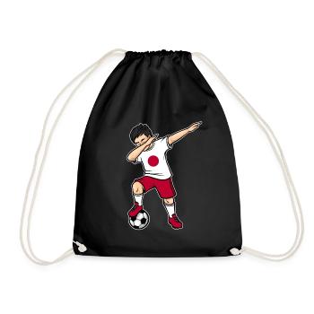 Dabbing Football Player Boy Japan Football - Drawstring Bag - black - Front