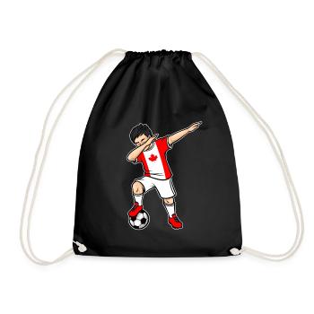 Dabbing Soccer Player Boy Canada Soccer - Sac de sport léger - noir - Devant