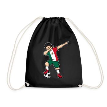 Dabbing Fußballspieler Junge Mexiko Fußball - Turnbeutel - Schwarz - Vorne