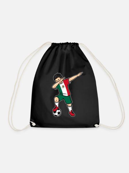 Dabbing Fußballspieler Junge Mexiko Fußball - Turnbeutel - Schwarz