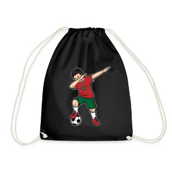 Dabbing Joueur de football garçon Maroc Football - Sac de sport léger - noir - Devant