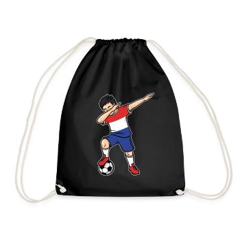 Dabbing Footballeur Jeune Pays-Bas Football - Sac de sport léger - noir - Devant