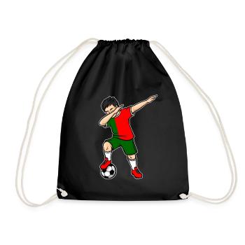Dabbing Joueur de football Jeune Portugal Football - Sac de sport léger - noir - Devant