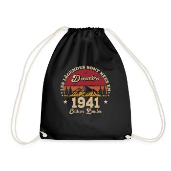 Die Legenden wurden im Dezember 1941 geboren - Turnbeutel - Schwarz - Vorne