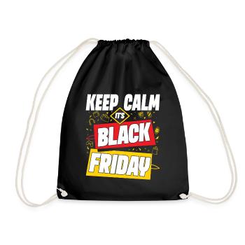 Keep Calm It's Black Friday - Turnbeutel - Schwarz - Vorne
