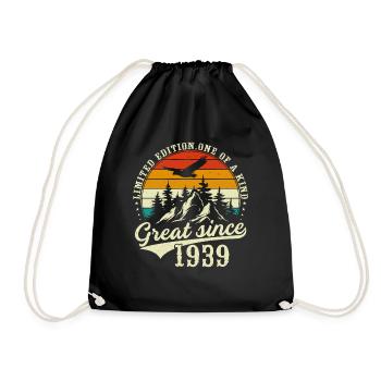 One of a kind since 1939 - Drawstring Bag - black - Front