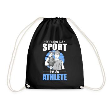 Fishing Sport Athlete Frogfish Fishing Fishing - Drawstring Bag - black - Front