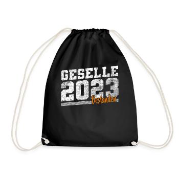 Geselle 2023 Gesellenprüfung - Turnbeutel - Schwarz - Vorne
