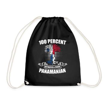 Panama 100% authentique et fier panaméen - Sac de sport léger - noir - Devant