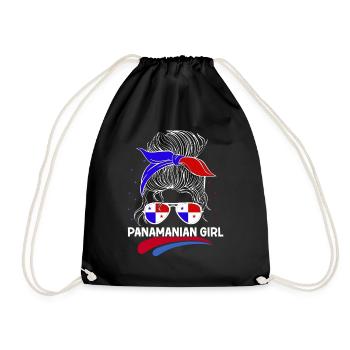 Panaméenne Fille Latina Femme Panama Flag Cadeau - Sac de sport léger - noir - Devant