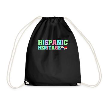 Hispanic Heritage Vintage Lateinamerika Geschenk - Turnbeutel - Schwarz - Vorne