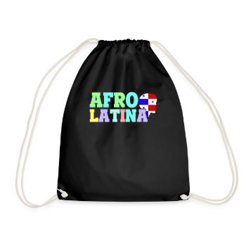 Afro Latina Panama Latinas Latin American - Drawstring Bag - black - Front