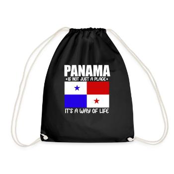 Panama Way Of Life Cadeau de drapeau panaméen - Sac de sport léger - noir - Devant