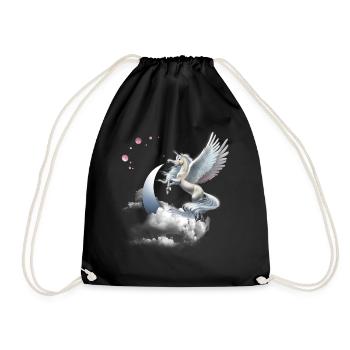 Unicorn Gift Unicorn Tshirt - Drawstring Bag - black - Front
