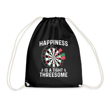 Dart Triple Happiness Tight Threesome Allusion - Drawstring Bag - black - Front