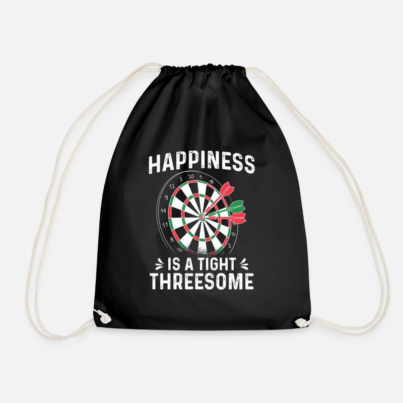 Dart Dreier Happiness Tight Threesome Anspielung - Turnbeutel - Schwarz