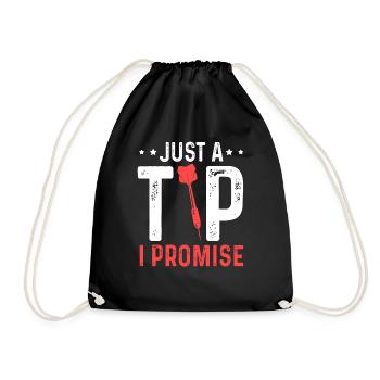 Just A Tip I Promise Darts Jersey Darts Team - Drawstring Bag - black - Front
