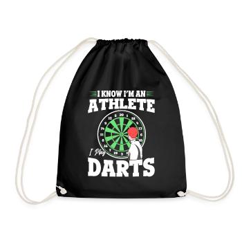 Darts Sportsman Darts Player Athlete Play Darts - Drawstring Bag - black - Front