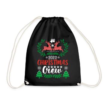 Rentier Weihnachten Pullover - Turnbeutel - Schwarz - Vorne