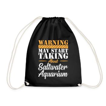 Aquarium- Aquaristik - Turnbeutel - Schwarz - Vorne