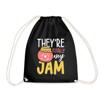 They're Totally My Jam für alle Verliebten - Turnbeutel - Schwarz - Vorne