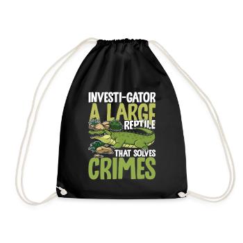 Investi-Gator A Large Reptile That Solves Crimes - Turnbeutel - Schwarz - Vorne