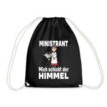 Ministrant Mich schickt der Himmel - Turnbeutel - Schwarz - Vorne