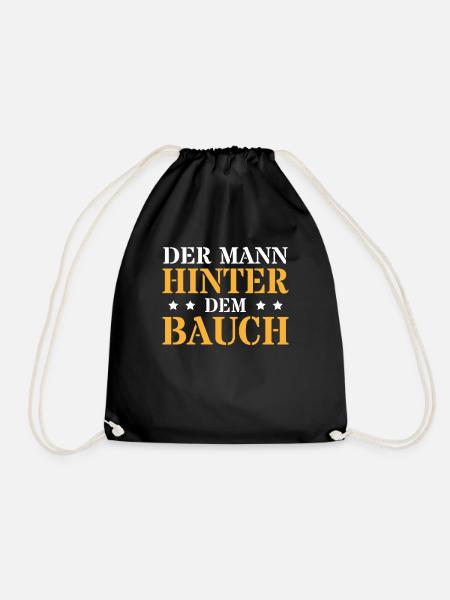 Der Mann Hinter Dem Bauch Vater Männer Humor - Turnbeutel - Schwarz