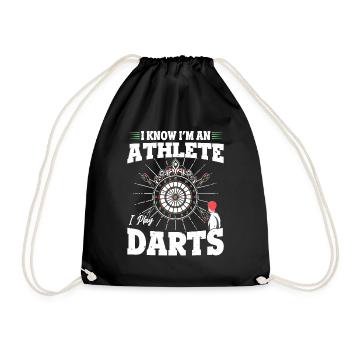 Darts Sportsman Darts Player Athlete Play Darts - Drawstring Bag - black - Front