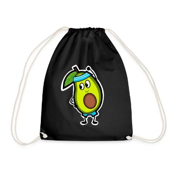 Avocat aérobie - Sac de sport léger - noir - Devant