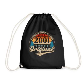 Jahrgang 2001 Original - Turnbeutel - Schwarz - Vorne