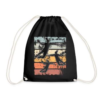 Handball Handball Player Women Handball - Drawstring Bag - black - Front