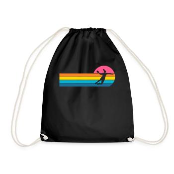 Handball Handball Player Women Handball - Drawstring Bag - black - Front