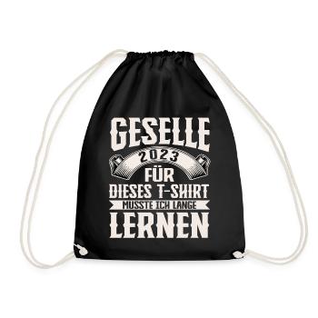 Geselle 2023 Gesellenprüfung - Turnbeutel - Schwarz - Vorne