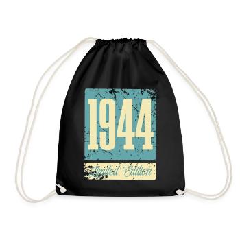 1944 Born Birthday Year of birth - Drawstring Bag - black - Front