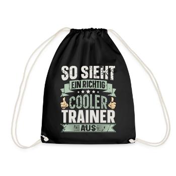 Trainer - Turnbeutel - Schwarz - Vorne