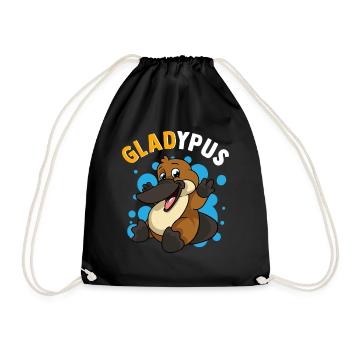 Schnabeltier Humor Gladypus Froh, ein süßes Schnabeltier zu sein - Turnbeutel - Schwarz - Vorne